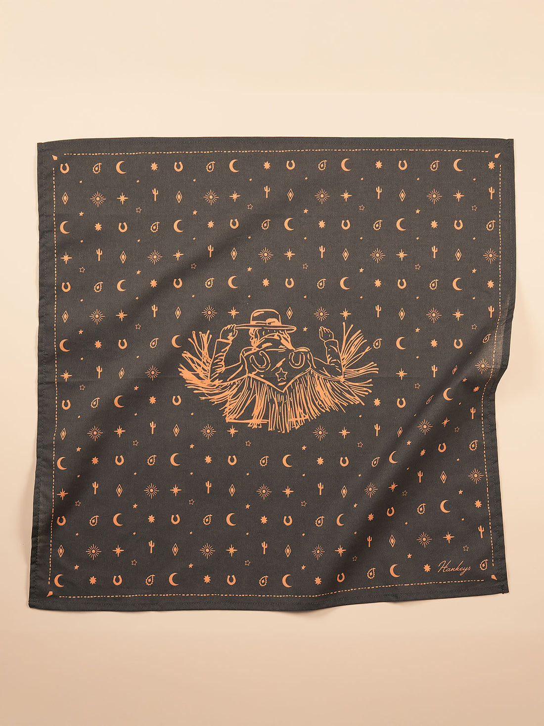 Vintage bandanas by Hankeys, classic bandana headbands or dog bandanas. This premium cotton bandana is perfect for hiking, western road trips, festivals, and everyday adventure. Retro hand-drawn designs are the perfect accessories.
