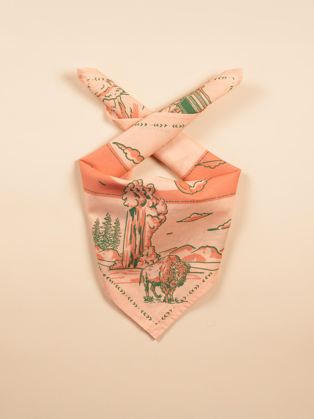 Vintage bandanas by Hankeys, classic bandana headbands or dog bandanas. This premium cotton bandana is perfect for hiking, festivals, and everyday adventure. Retro national parks designs are the perfect accessories.
