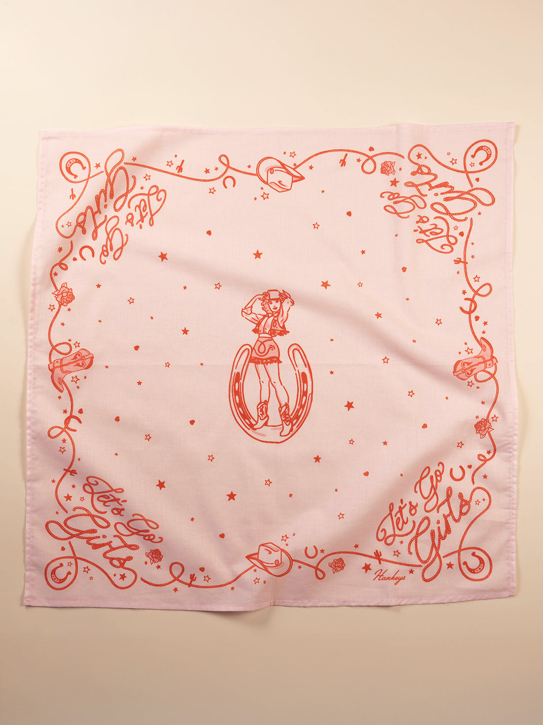 Vintage bandanas by Hankeys, western bandana headbands or dog bandanas. This premium cotton bandana is perfect for rodeos, western style, festivals, and everyday adventure. Retro hand-drawn designs are the perfect accessories.