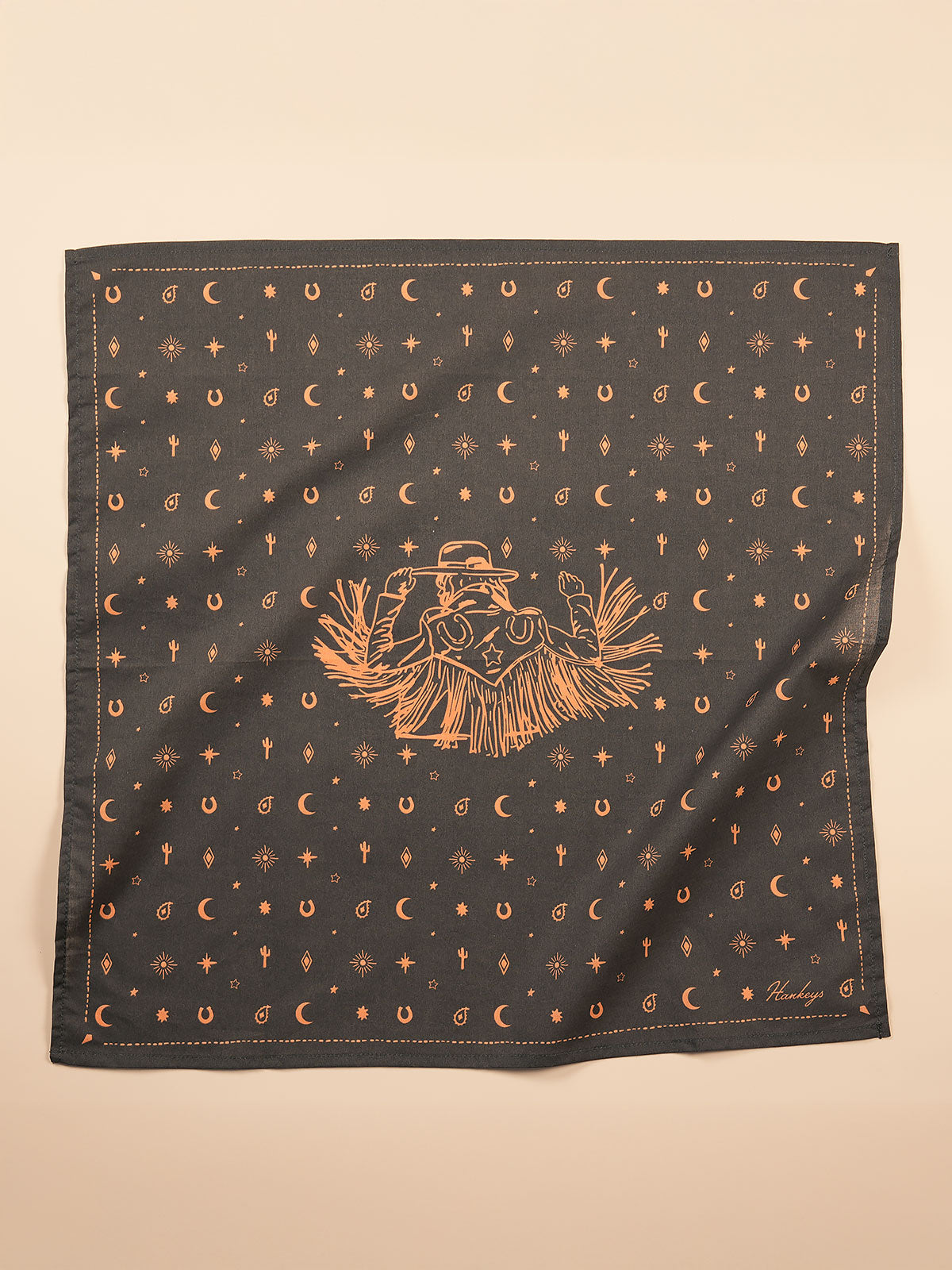 Vintage bandanas by Hankeys, classic bandana headbands or dog bandanas. This premium cotton bandana is perfect for hiking, western road trips, festivals, and everyday adventure. Retro hand-drawn designs are the perfect accessories. 