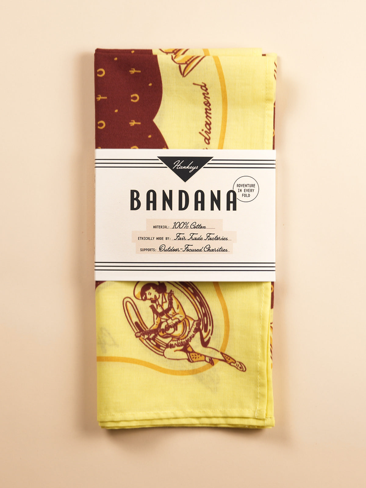 Vintage bandanas by Hankeys, western bandana headbands or dog bandanas. This premium cotton bandana is perfect for rodeos, western style, festivals, and everyday adventure. Retro hand-drawn designs are the perfect accessories. 